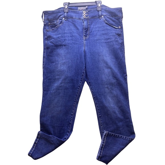 Torrid Jeans‎ Womens 24R Dark Fit Jeggings Super Soft Stretch Mature Streetwear - Picture 1 of 11